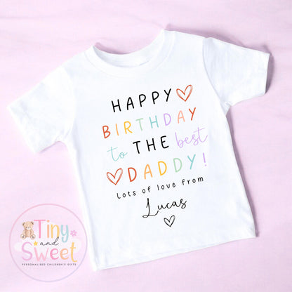 Happy Birthday Daddy Sleepsuit - Daddy Birthday Gift - Happy Birthday Daddy Sleepsuit - Personalised Baby Boy Girl Gift - Present from Baby