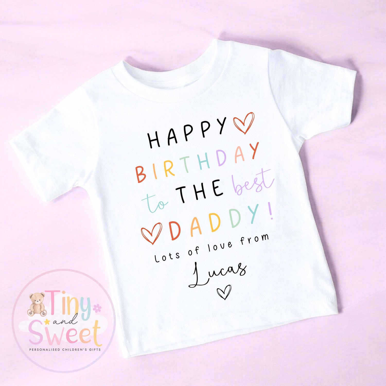 Happy Birthday Daddy T Shirt - Daddy Birthday Gift - Happy Birthday Daddy Sleepsuit - Personalised Baby Boy Girl Gift - Present from Baby