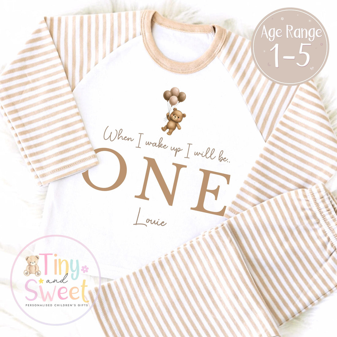 Personalised Toddler Baby Pyjamas, When i wake up i&