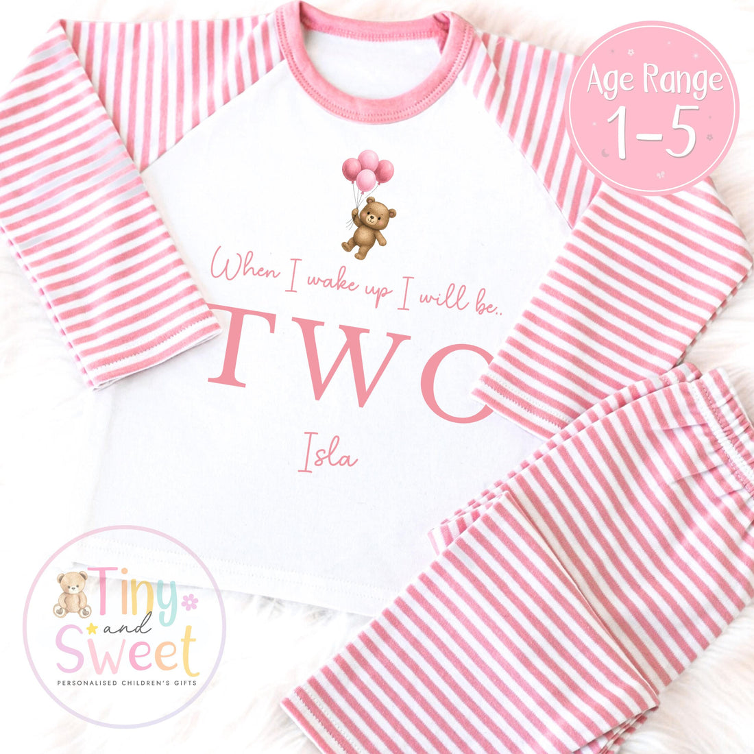 Personalised Toddler Baby Pyjamas, When i wake up i&