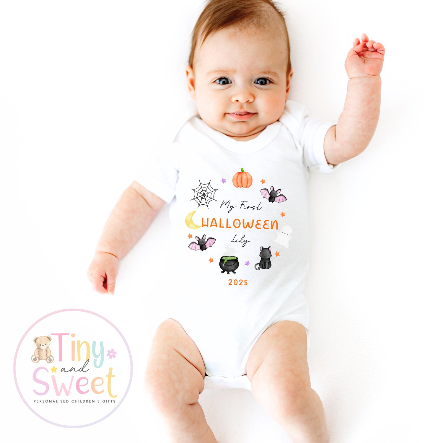 Halloween Wreath Personalised Sleepsuit