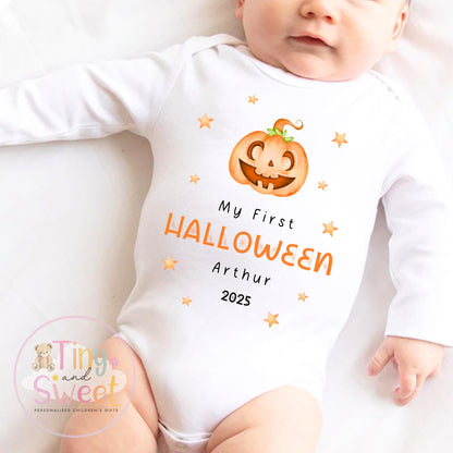 Babies First Halloween T Shirt, Baby 1st Halloween Gift Idea, 1st Halloween Babygrow, Halloween Outfit for baby, Halloween costume