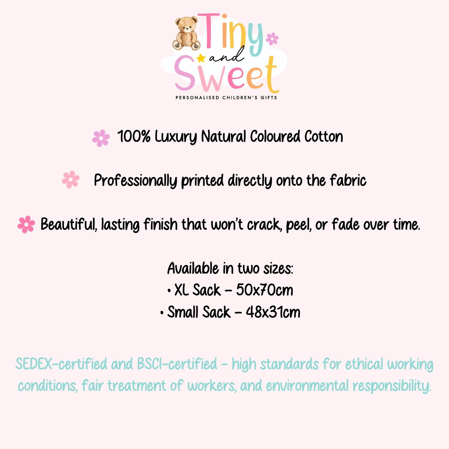 Cute Gingerbread House Personalised Christmas Sack