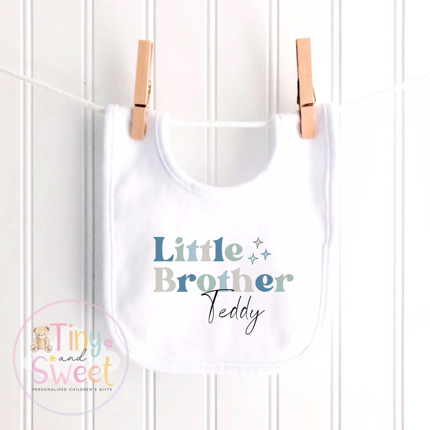 Personalised Adorable Little/Big Sister Sleepsuit T Shirt: Pink Bunny Design for Newborn Baby Announcement &amp; Sibling Gift