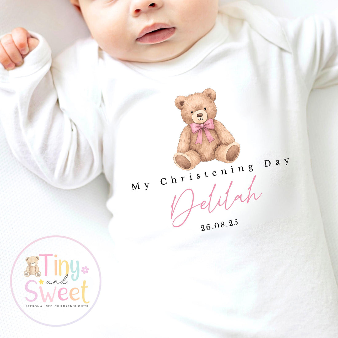 Personalised My Christening Day Sleepsuit, Custom Baby Grow for Baptism, Naming Day or Christening Gift, Christening outfit, Baptism outfit