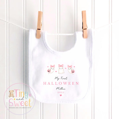 Personalised My First Halloween Sleepsuit – First Halloween –Baby’s 1st Halloween Outfit with Name – Custom Baby Grow – Halloween Baby Gift