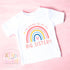 Adorable Rainbow Big Sister T-Shirt: Cute Pregnancy Announcement Gift for Siblings Welcoming New Baby