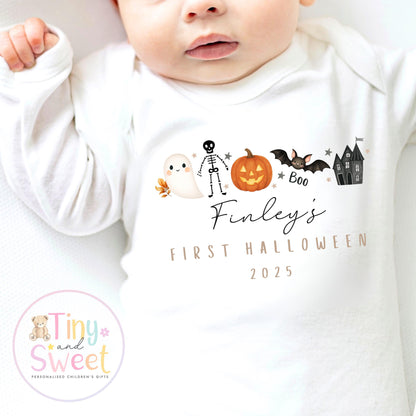 First Halloween Sleepsuit, Baby 1st Halloween Gift Idea, 1st Halloween Babygrow, Halloween Outfit for baby, Halloween costume