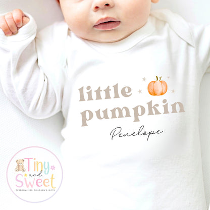 My First Halloween T Shirt • Little Pumpkin Baby Outfit • Personalised Baby Halloween Romper • Autumn Baby Grow • 1st Halloween Gift