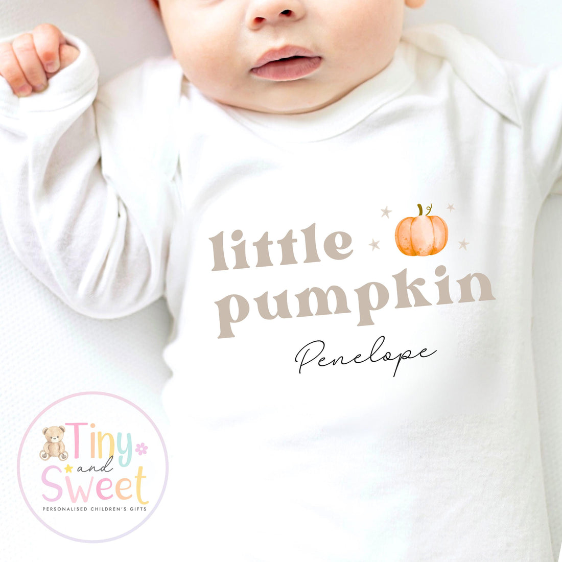 My First Halloween Sleepsuit • Little Pumpkin Baby Outfit • Personalised Baby Halloween Romper • Autumn Baby Grow • 1st Halloween Gift