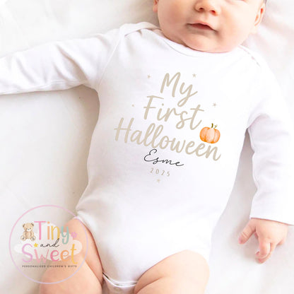 First Halloween Sleepsuit, Baby 1st Halloween Gift Idea, 1st Halloween Babygrow, Halloween Outfit for baby, Halloween costume