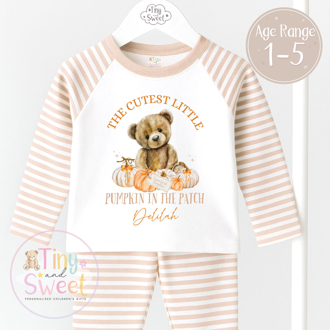 Personalised Halloween Pyjamas – Cutest Pumpkin Spooky Sleepwear, Spooky Halloween Pyjamas, Halloween Eve Pyjamas, Trick or Treat Sleepwear