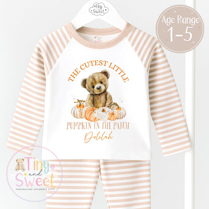 Personalised Halloween Pyjamas – Cutest Pumpkin Spooky Sleepwear, Spooky Halloween Pyjamas, Halloween Eve Pyjamas, Trick or Treat Sleepwear
