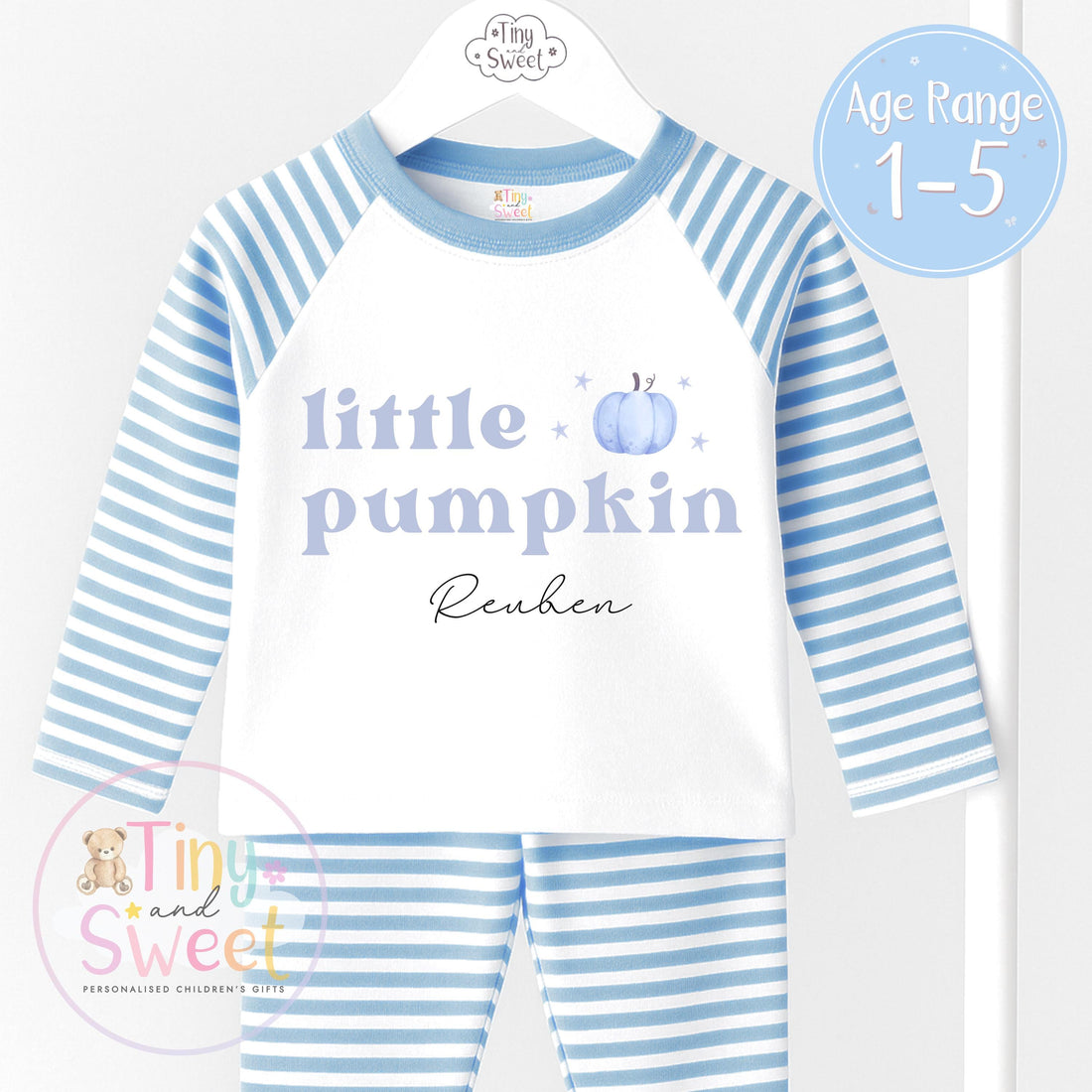 Personalised Halloween Pyjamas – Little Pumpkin Spooky Sleepwear, Spooky Halloween Pyjamas, Halloween Eve Pyjamas, Trick or Treat Sleepwear