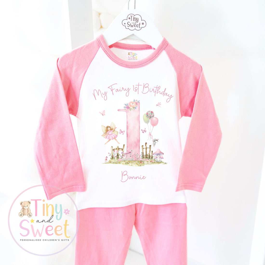 Personalised Fairy First Birthday Pyjamas, Fairy Birthday Pyjamas, Magical Fairy 1st Birthday PJs, Whimsical Fairy Birthday Pyjamas