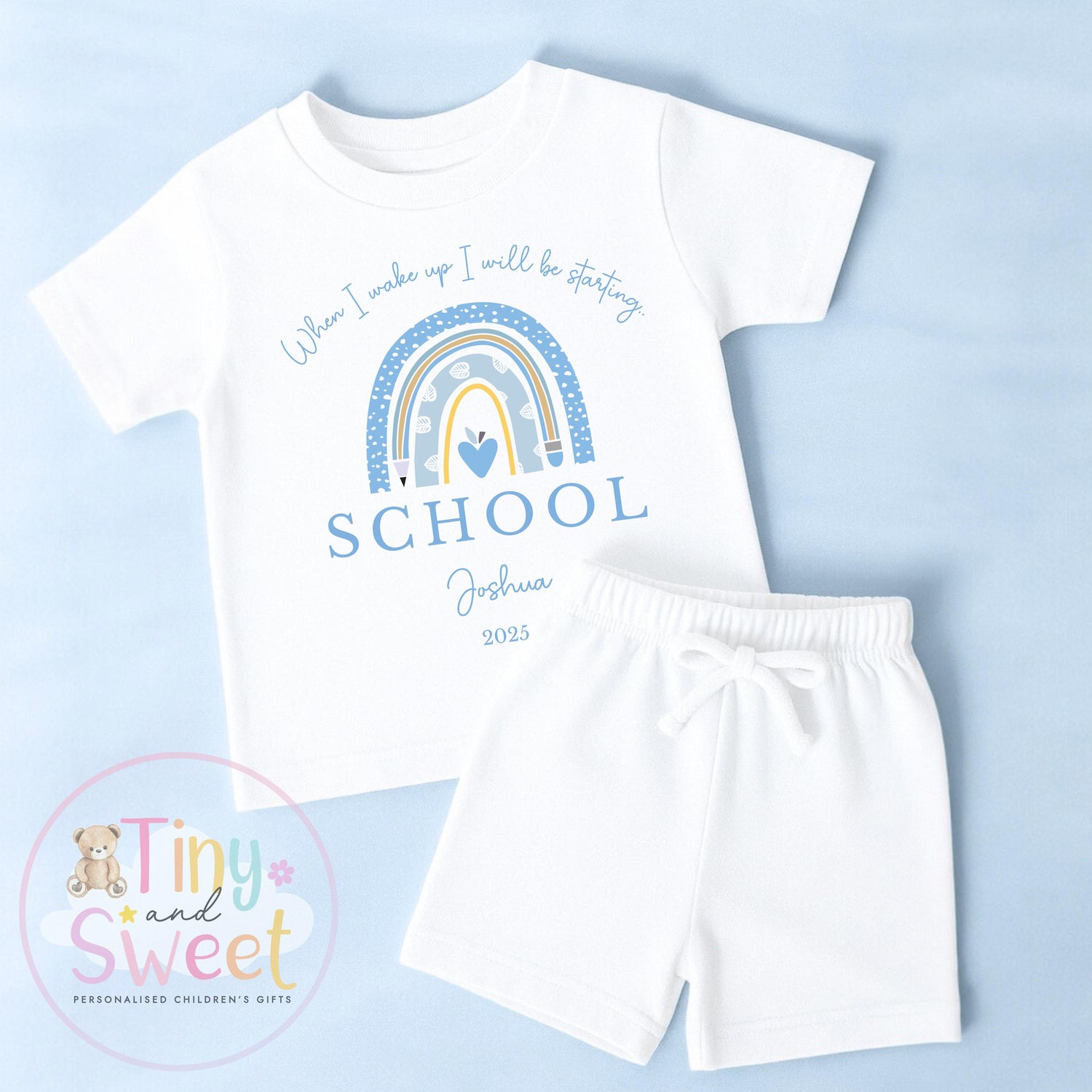 Personalised Starting School Pyjamas for Boys - When I wake up, Preschool, First Day