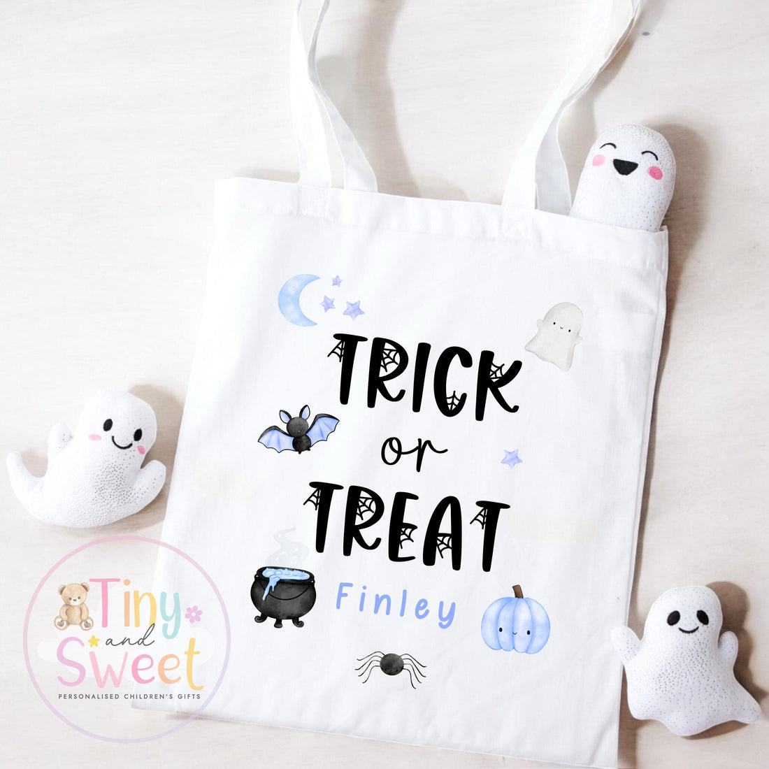 Personalised Halloween Trick-or-Treat Bag: Spooky Boo Box Pumpkin Tote for Children