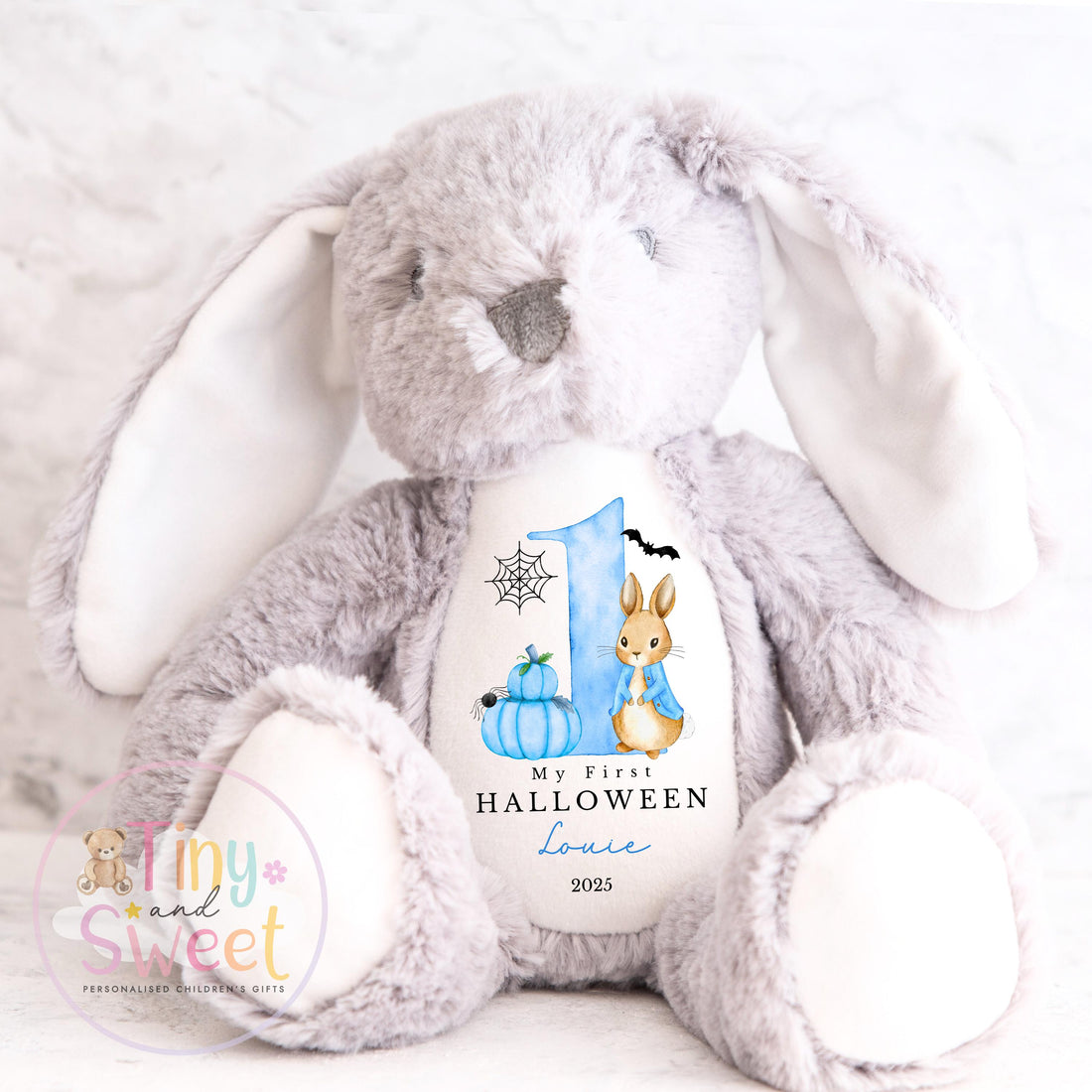 Personalised First Halloween Bunny: Adorable First Spooky Season Keepsake Plush for Babies