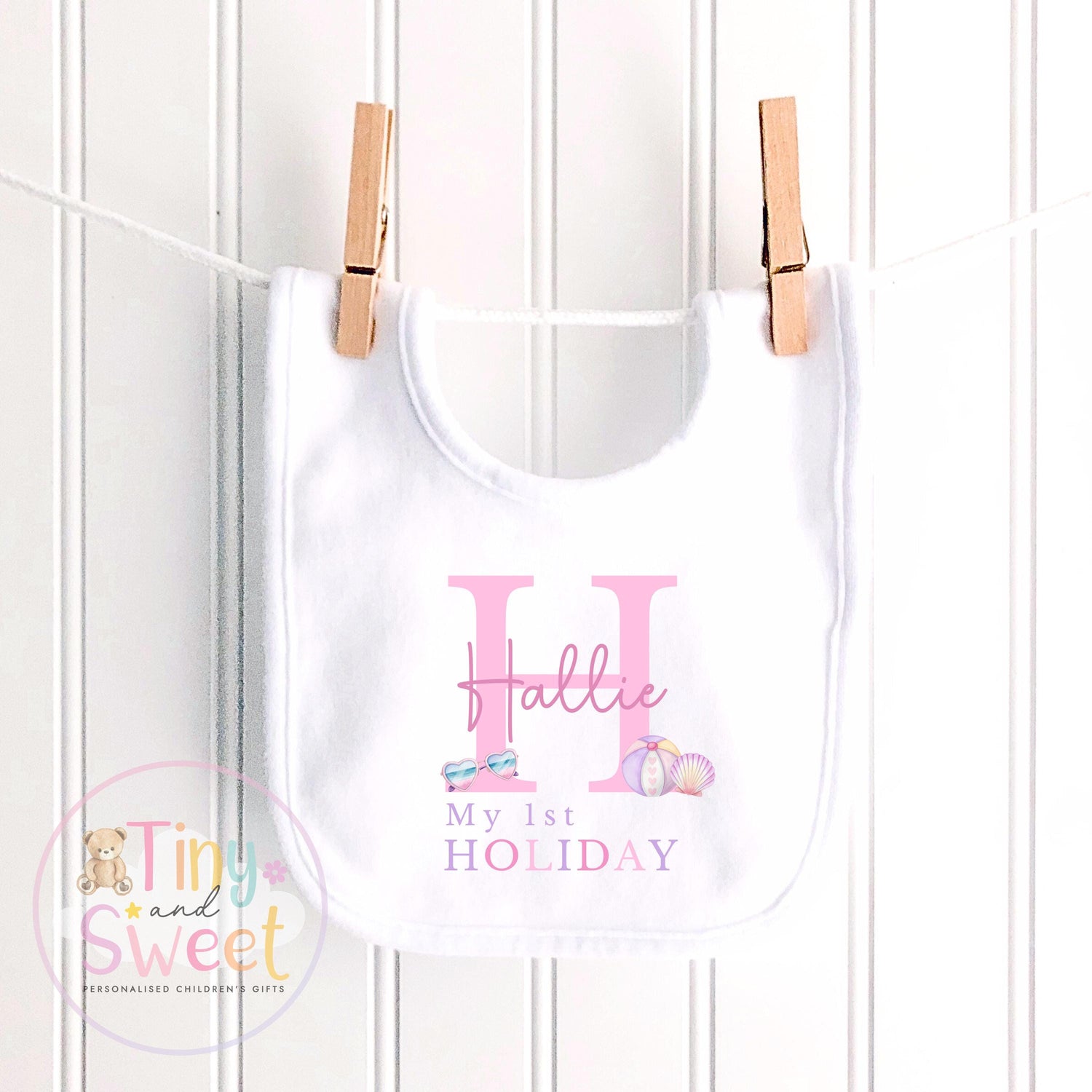 My First Holiday T-Shirt, Personalised Baby Travel Outfit, Baby’s First Holiday Shirt, Cute Summer Travel Outfit, My First Holiday Design