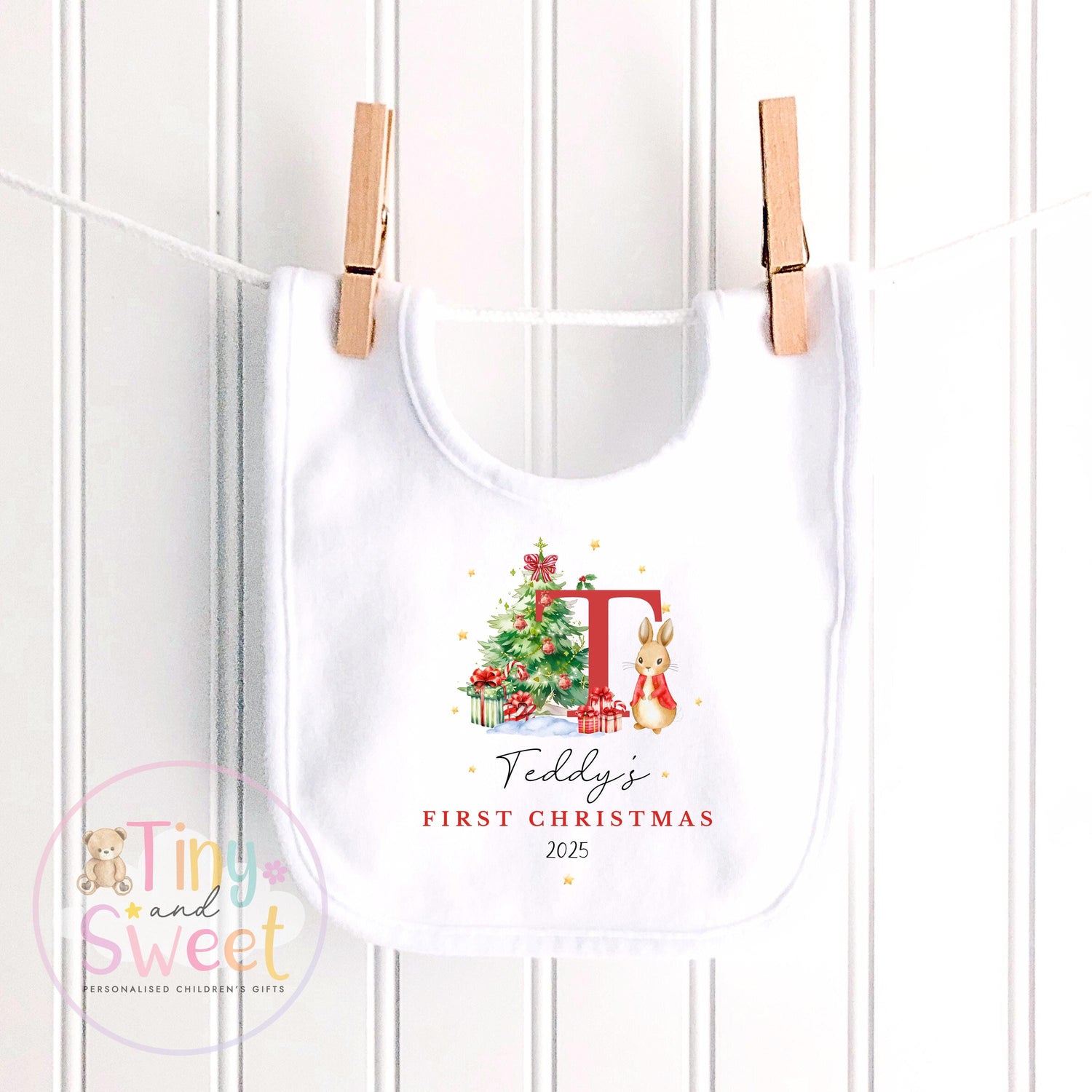 Personalised Babies First Christmas Sleepsuit, Babies 1st Xmas Gift Idea, Pyjamas, 1st Xmas Babygrow, Christmas Outfit for baby, Santa