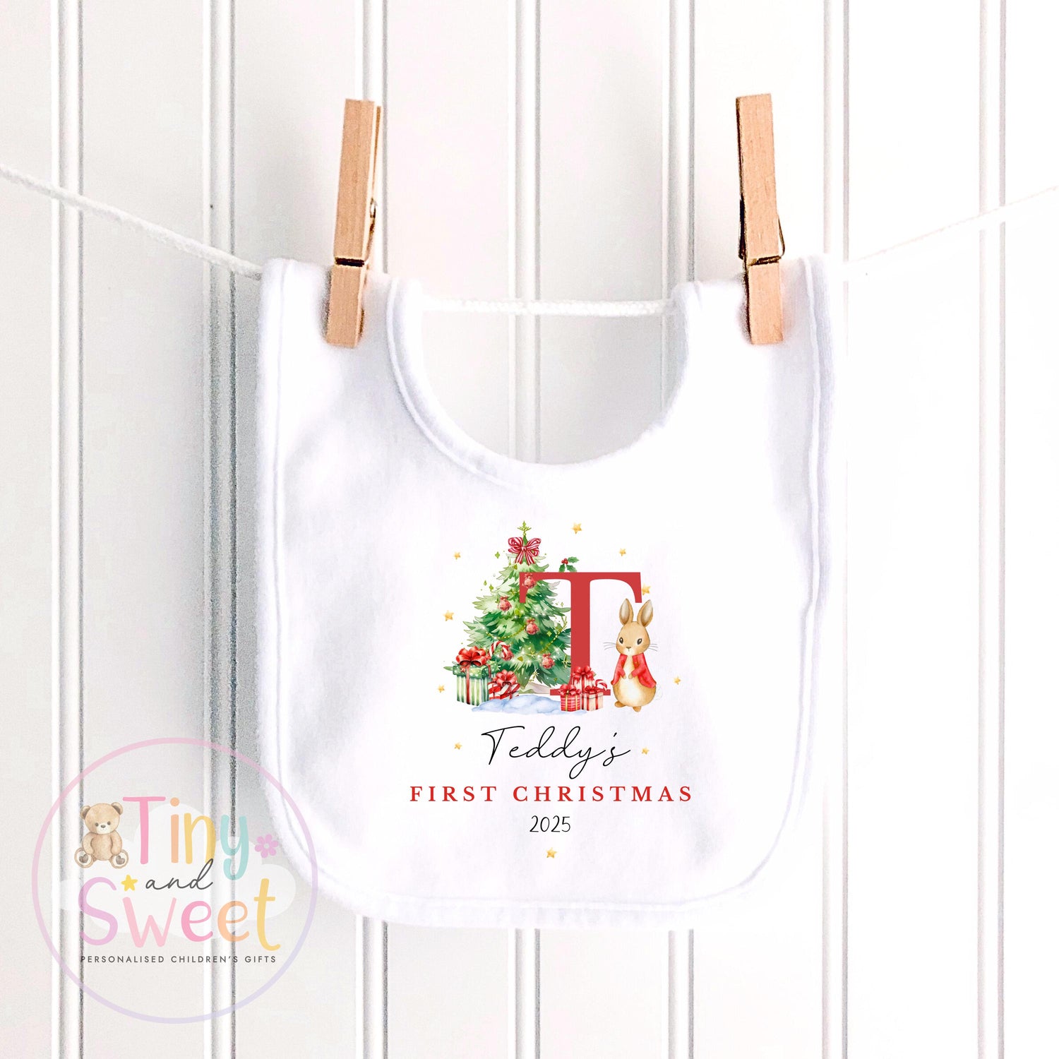 Personalised Babies First Christmas Sleepsuit, Babies 1st Xmas Gift Idea, Pyjamas, 1st Xmas Babygrow, Christmas Outfit for baby, Santa