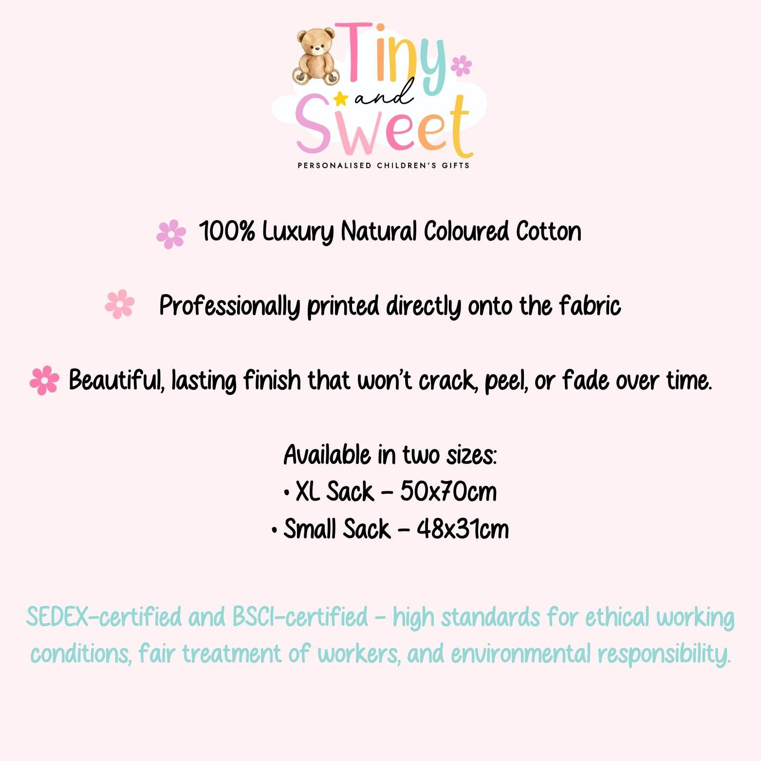 Blue Classic Teddy Personalised Christmas Sack