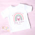 Personalised Rainbow Big Sister T-Shirt: Cute Pregnancy Announcement Gift for Siblings Welcoming New Baby