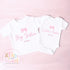 Personalised Adorable Little/Big Sister Sleepsuit T Shirt: Pink Bow Design for Newborn Baby Announcement & Sibling Gift