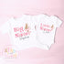 Personalised Adorable Little/Big Sister Sleepsuit T Shirt: Pink Bunny Design for Newborn Baby Announcement & Sibling Gift