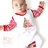 Personalised Babies First Christmas Ballerina Sleepsuit, Babies 1st Xmas Gift Idea, Pyjamas, 1st Xmas Babygrow, Christmas Outfit for baby