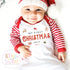 Personalised Babies Classic First Christmas Ballerina Sleepsuit, Babies 1st Xmas Gift Idea, Pyjamas, 1st Xmas Babygrow, Christmas Outfit