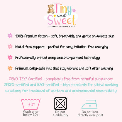 Personalised Babies First Christmas Teddy Bear Sleepsuit, Babies 1st Xmas Gift Idea, Pyjamas, 1st Xmas Babygrow, Christmas Outfit for baby