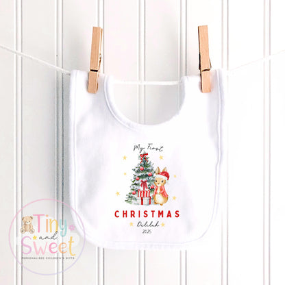 Personalised Babies First Christmas Bunny Sleepsuit, Babies 1st Xmas Gift Idea, Pyjamas, 1st Xmas Babygrow, Christmas Outfit for baby
