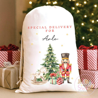 Classic Nutcracker Personalised Christmas Sack