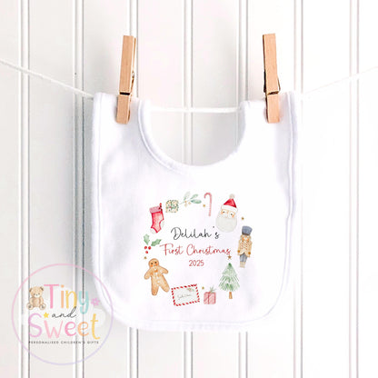 First Christmas Baby Grow , My First Christmas, Custom Name Sleepsuit, Baby’s First Christmas, Personalised Christmas Baby Outfit