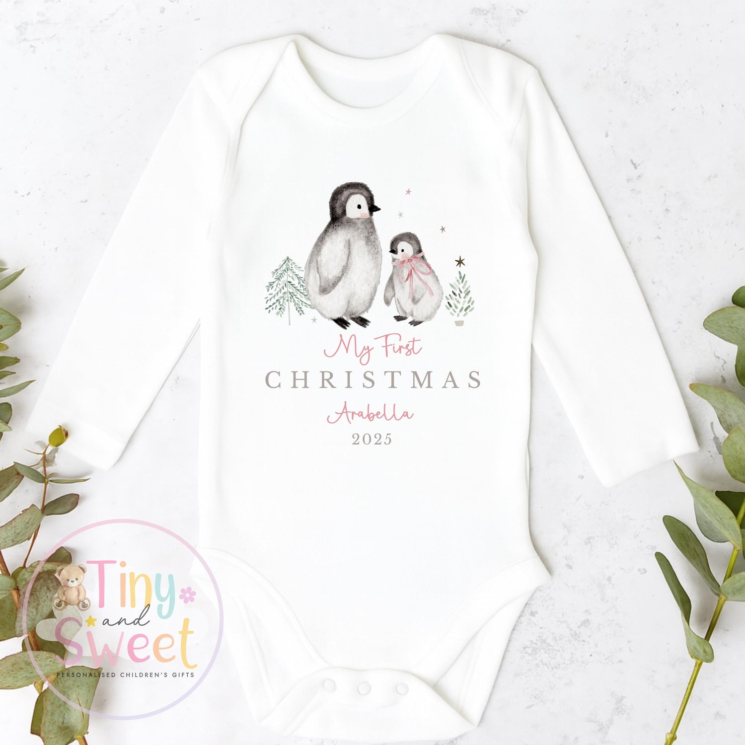 Personalised Babies First Christmas Sleepsuit, Babies 1st Xmas Gift Idea, Pyjamas, 1st Xmas Babygrow, Christmas Outfit for baby, Santa