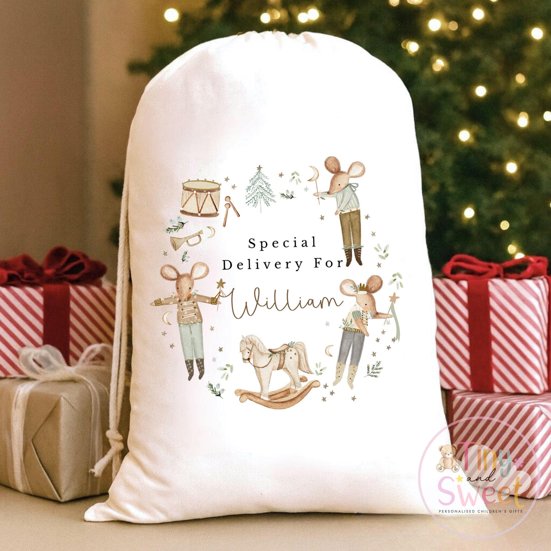 My first Christmas Sack, Personalised Christmas Bag, Santa sack, Babies 1st Christmas, Christmas Eve Bag, Custom Baby Gift, Baby Girl/Boy