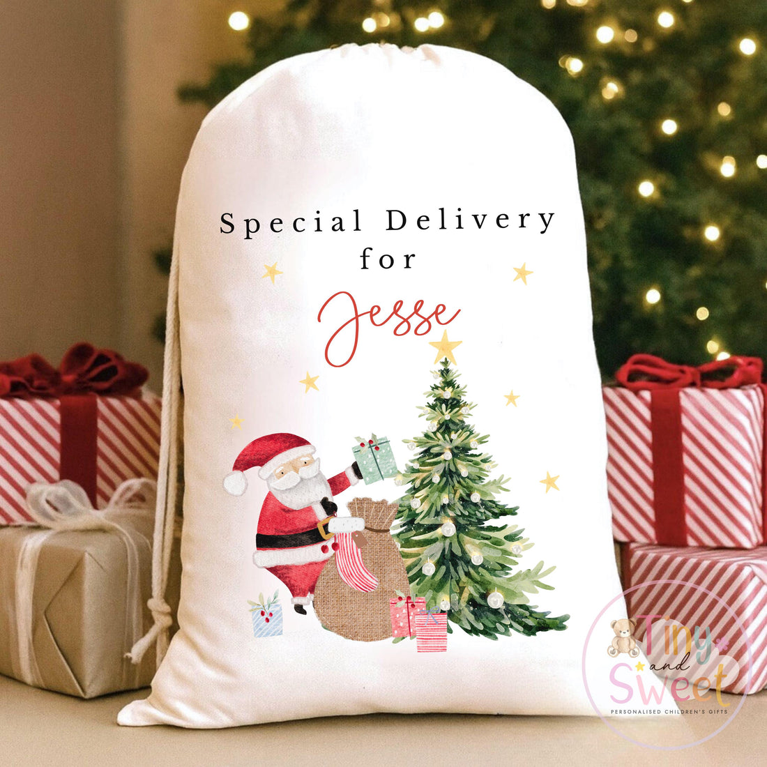 Personalised Christmas Sack, My First Christmas Sack, Santa sack, Babies 1st Christmas, Christmas Eve Bag, Custom Baby Gift, Baby Girl/Boy