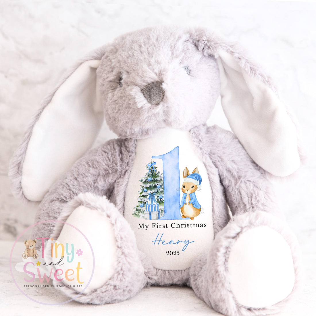 My First Christmas Bunny, Personalised Christmas Soft Toy, Baby’s First Christmas Soft Toy Gift, My First Christmas Keepsake Gift