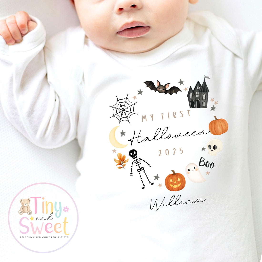 First Halloween Sleepsuit, Baby 1st Halloween Gift Idea, 1st Halloween Babygrow, Halloween Outfit for baby, Halloween costume
