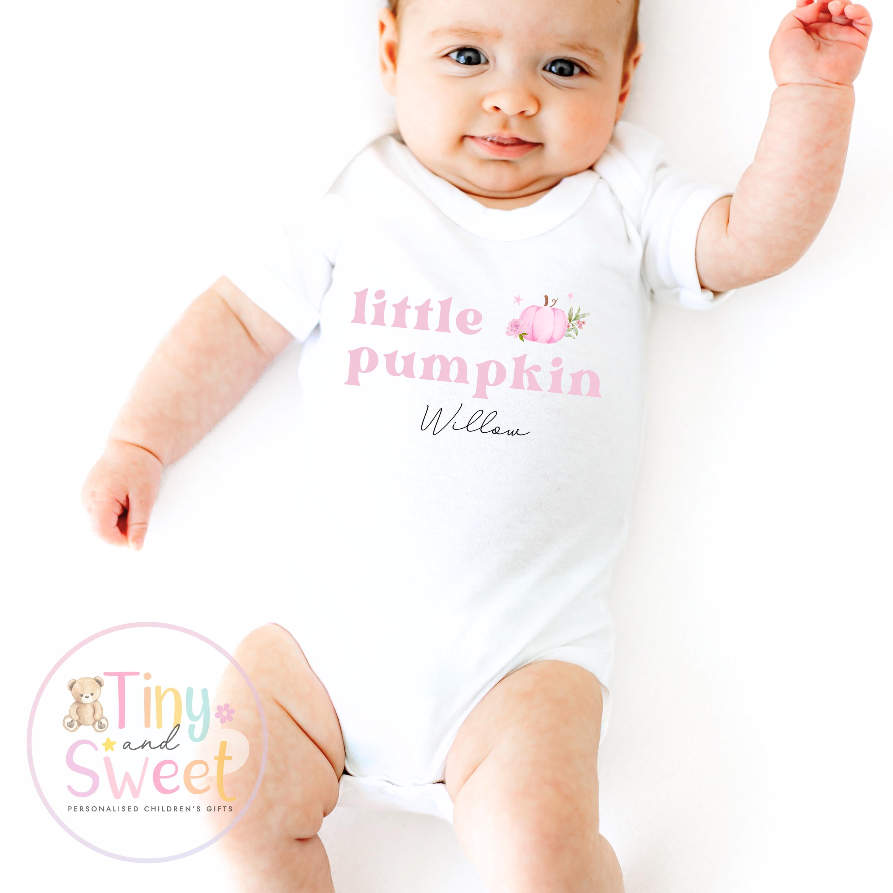 My First Halloween T Shirt • Little Pumpkin Baby Outfit • Personalised Baby Halloween Romper • Autumn Baby Grow • 1st Halloween Gift