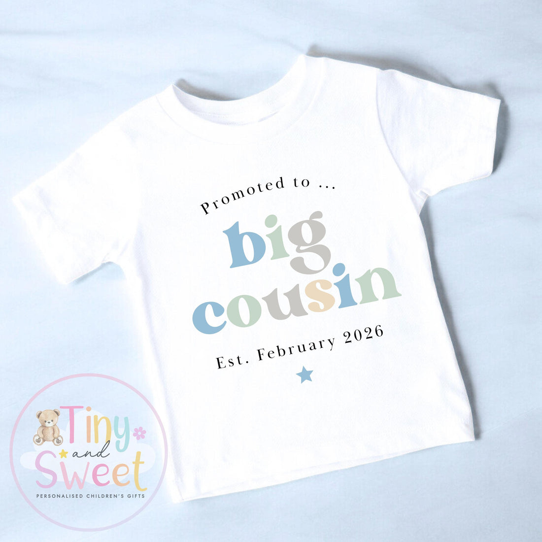 Promoted to Big Cousin T-Shirt – Boys Announcement Top – New Baby Reveal Gift, Big Cousin Shirt for Boys – Pregnancy Announcement Tee