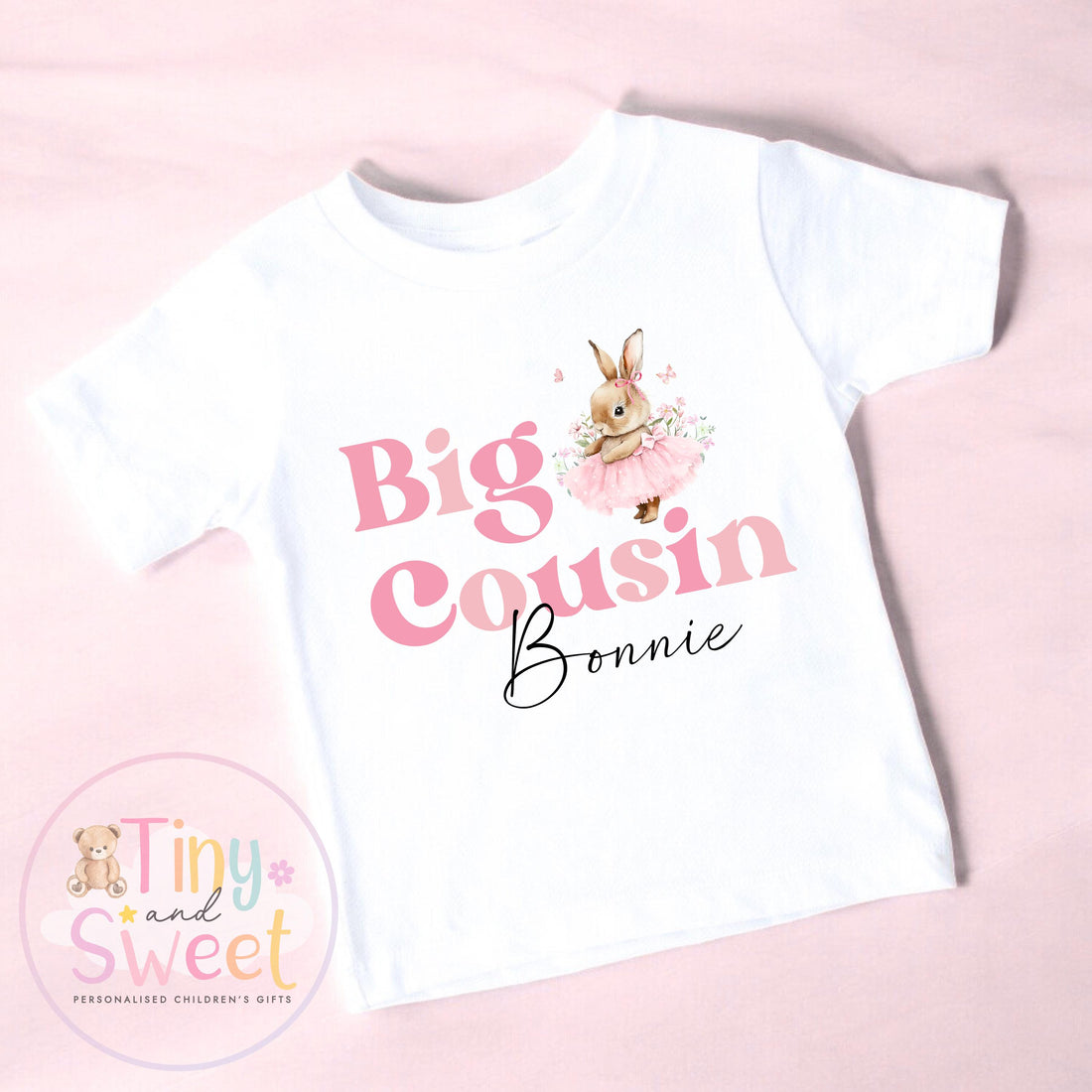 Promoted to Big Cousin T-Shirt – Girls Announcement Top – New Baby Reveal Gift, Big Cousin Shirt for Girls – Pregnancy Announcement Tee