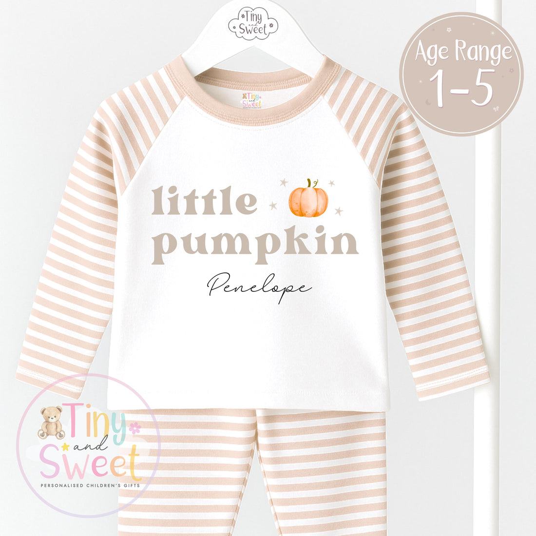 Personalised Halloween Pyjamas – Little Pumpkin Spooky Sleepwear, Spooky Halloween Pyjamas, Halloween Eve Pyjamas, Trick or Treat Sleepwear