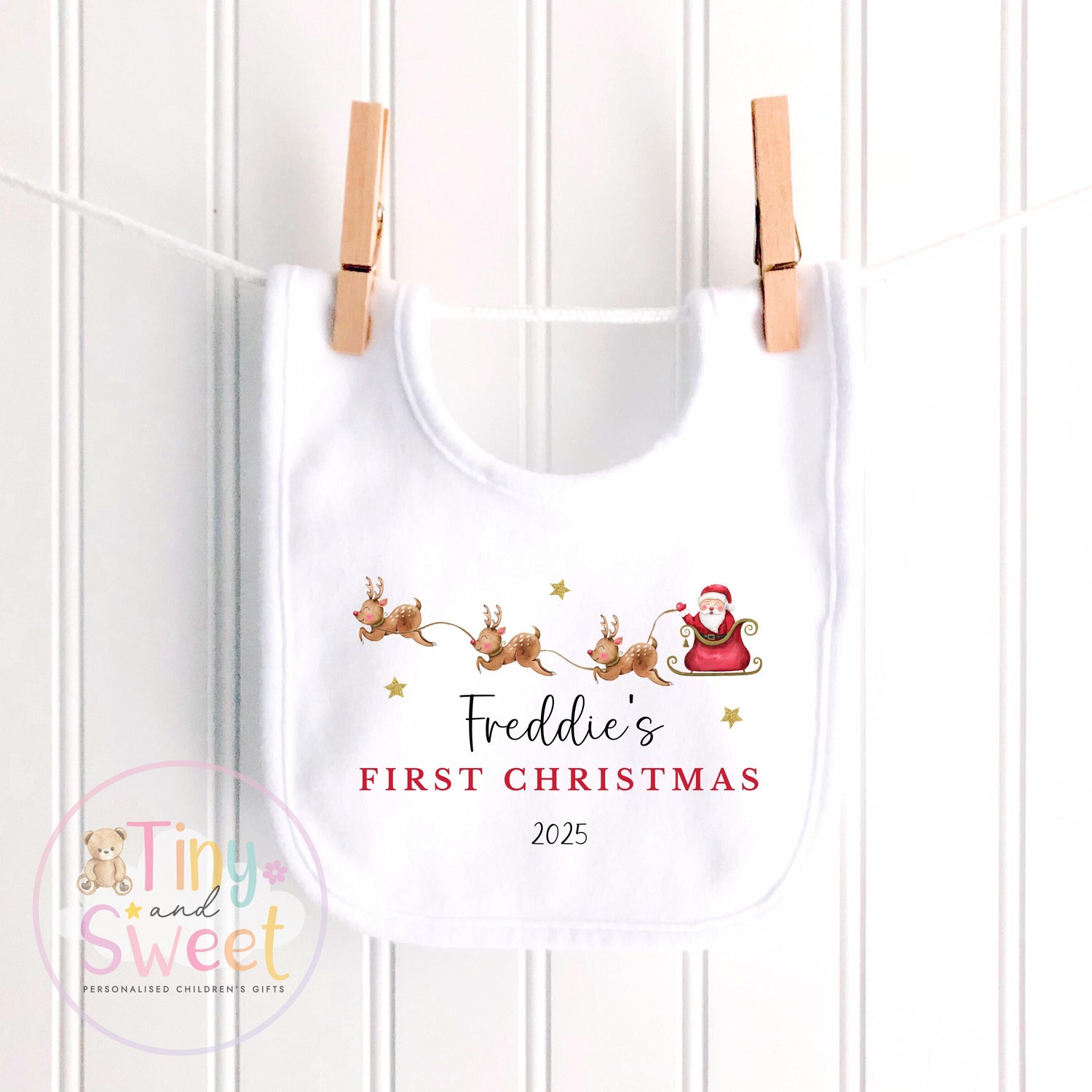 My First Christmas Bundle Sleepsuit And Toy, Personalised My First Christmas Babygrow, Baby’s 1st Christmas Outfit, Newborn Christmas Outfit