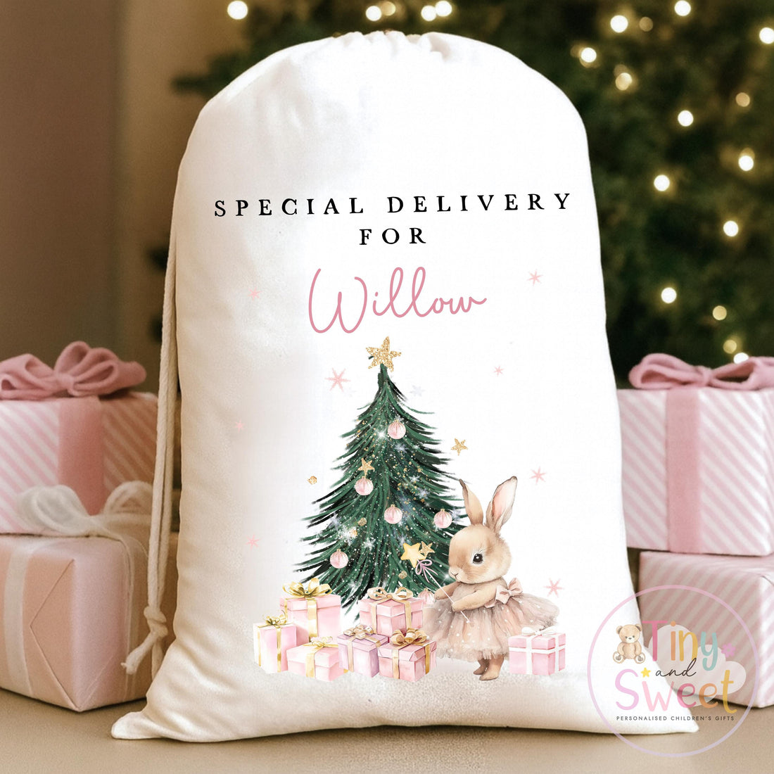 My First Christmas Sack, Christmas Sack Toddler, First christmas sack, XL christmas sack, Rabbit christmas sack, Christmas Eve Bag Girls