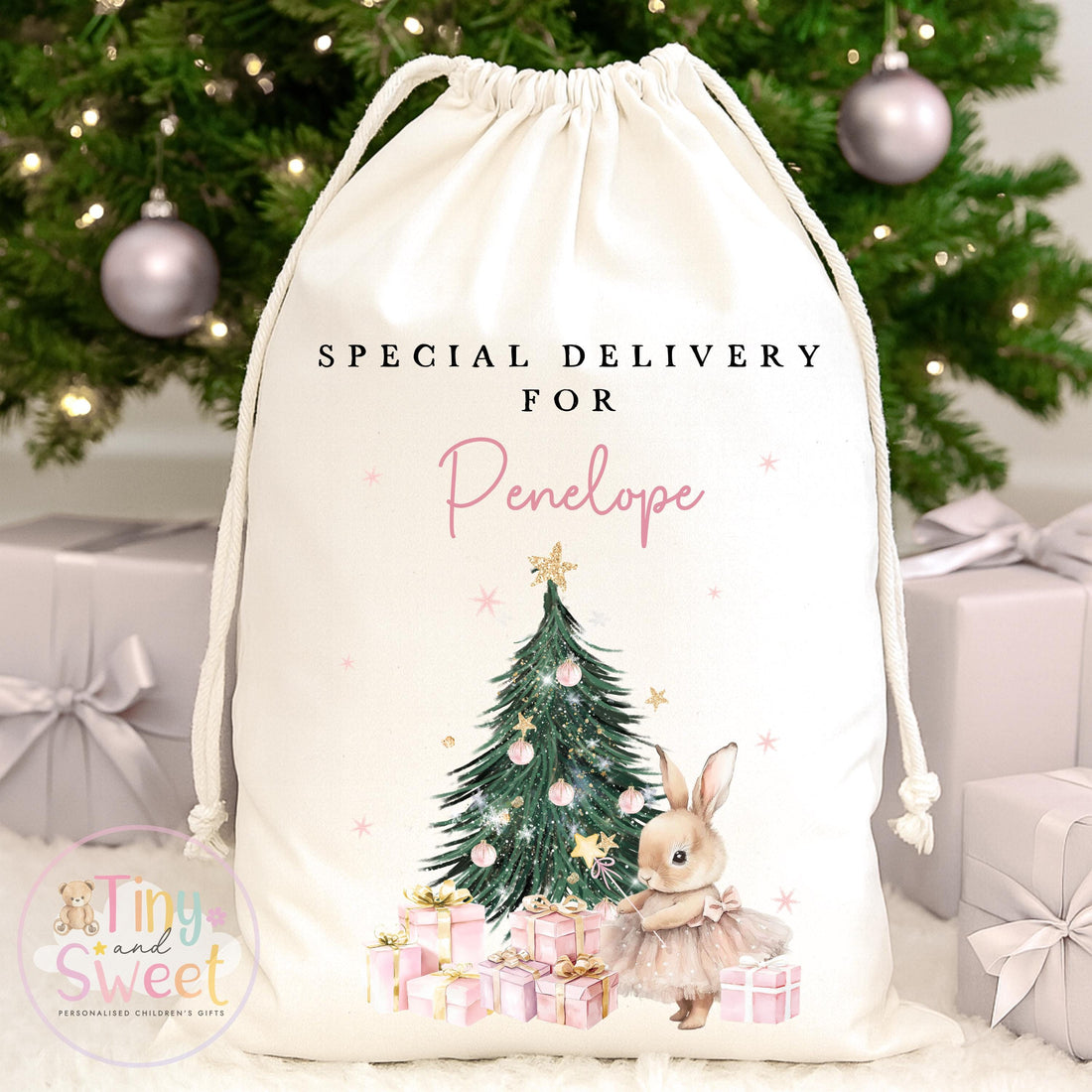 My First Christmas Sack, Christmas Sack Toddler, First christmas sack, XL christmas sack, Rabbit christmas sack, Christmas Eve Bag Girls