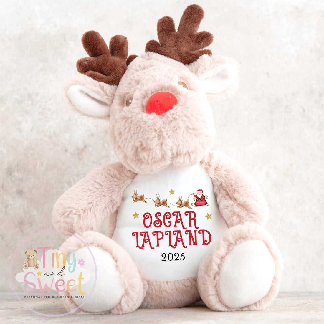 Lapland Reindeer Soft Toy, Personalised Lapland Adventure Reveal Gift, Lapland Reveal Teddy, Lapland 2025, Lapland Holiday, Santa