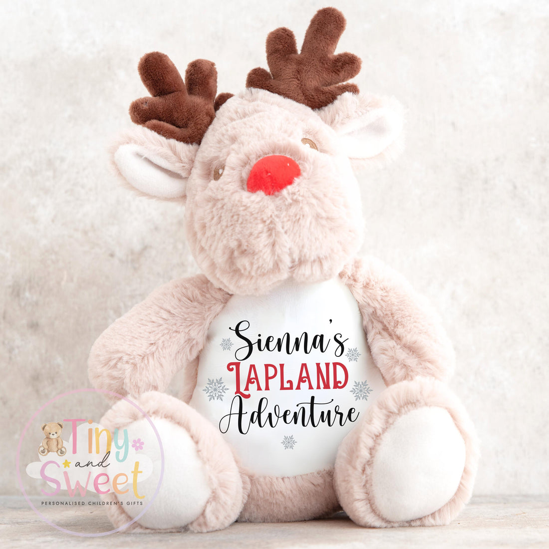 Lapland Reindeer Soft Toy, Personalised Lapland Adventure Reveal Gift, Lapland Reveal Teddy, Lapland 2025, Lapland Holiday, Santa