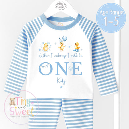 Blue Ducky Personalised Birthday Pyjamas